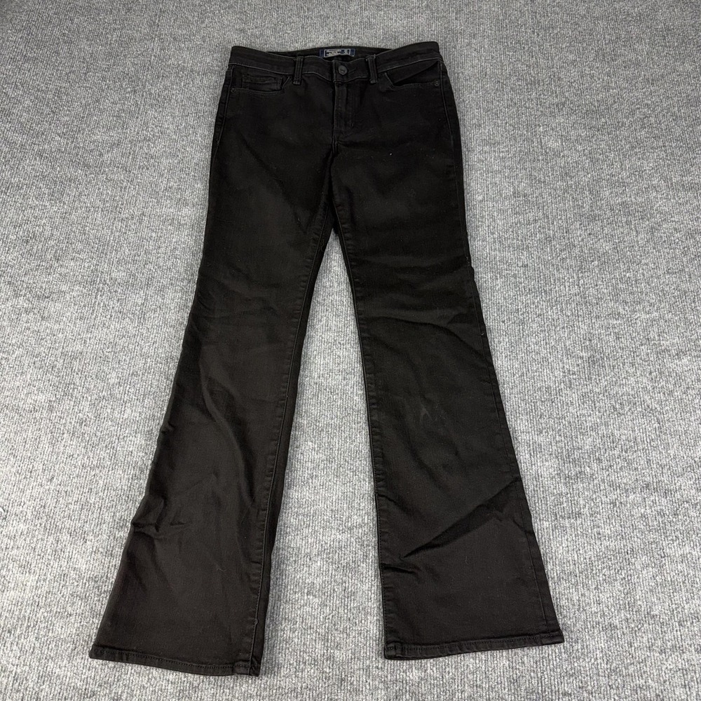 Abercrombie & Fitch Harper Jeans Womens 27 Short Black Low Rise Bootcut Denim